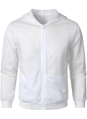 HOOD CEW Men’s Lightweight Jacket Summer Mesh Breathable Outdoor Sports Hooded Zipper Casual Jackets2
