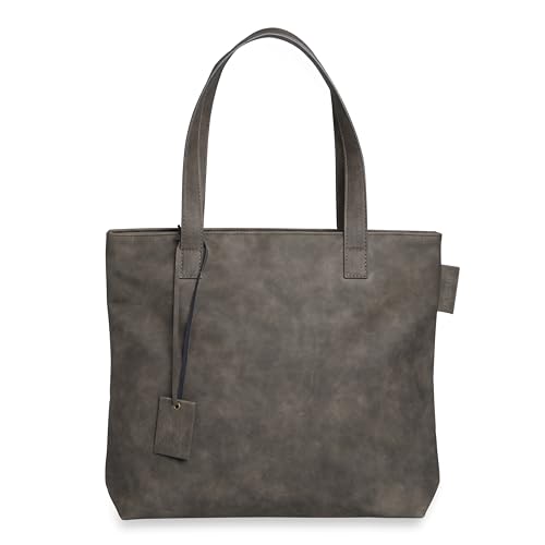 KNIT FACTORY - Sofia Handtasche - Stylische Damen Tasche - Mit Reißverschluss Verschließbare Innentasche - 37x30 cm - Hochwertige Qualität - Khaki