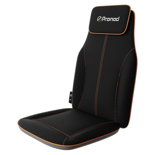 Image of Pronod Portable Ergonomic Massage Office Chair Cushion for Car & Seat, Lumbar Support, Breathable Fabric, Adjustable Recline, Built-in Massage for Back, Neck & Waist - Home, Office & Car Use