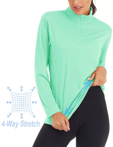 Magcomsen Women'S 1/4 Zip Athletic Pullover, Uv Rashguard, Workout & Running Shirt thumb #3