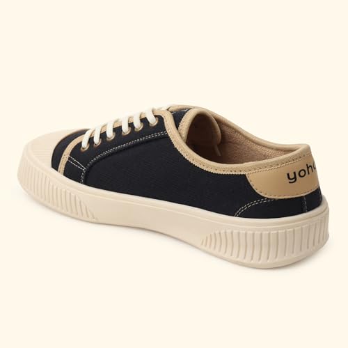 Image of YOHO Canvas CZ Sneakers for Women | Lightweight Casual Shoes | Everyday Comfort, Breathable Fit, Durable Grip Sole, Versatile Slip-On or Lace-Up Style, Trendy