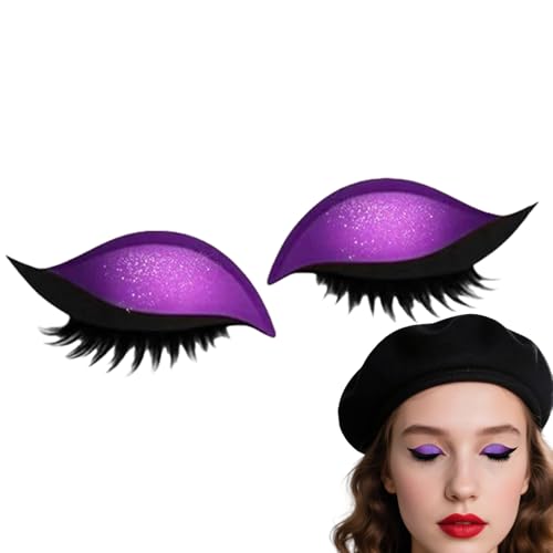 Patch de pestañas de sombra de ojos perezosa | Pegatizas de pestañas reutilizables | 1 par pegatina de línea de párpado | P-estañas falsas de ojos naturales para conciertos, bodas, cosplay