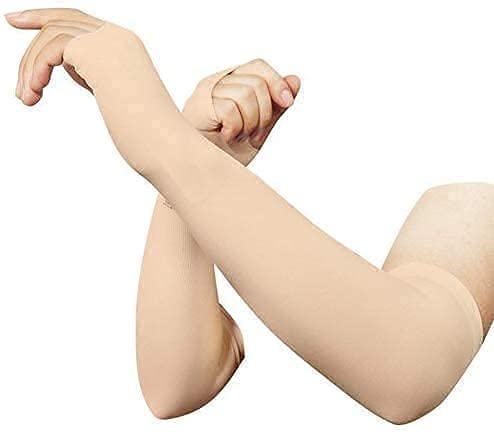 Brendo men's and women's Aram sleeves finger free gloves for riding running and sports.UV Protection from Sun burn heat and dust free size