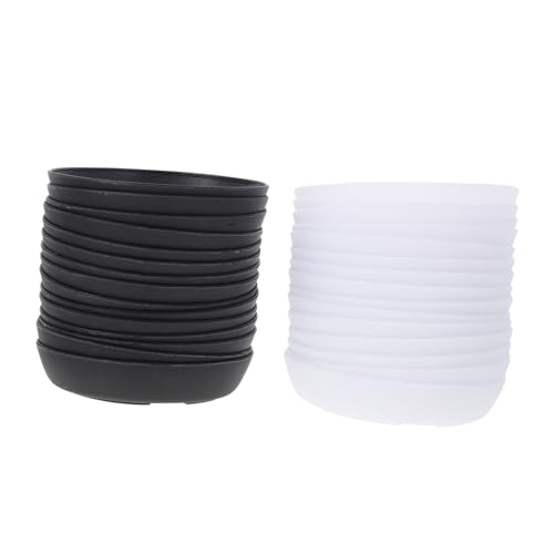 CAXUSD Bandejas De Agua Redondas para Macetas De Jardinería En Plástico Duradero 30 Piezas 7 Cm Diámetro Exterior 5,7 Cm Interior Uso En Jardín y Balcón Antideslizantes Resistentes Al Sol