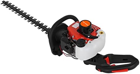 Gas Powered Hedge Trimmer, 26cc 2-Cycle Engine Double-Sided Blade Hedge Trimmer Gas Powered with 24-Inch Cutting Width, Low Noise Gas Trimmer for Bush and Shrub Cutting