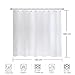 YISURE Weighted Shower Curtain 160 Drop, White Waterproof Fabric Short Shower Curtain, Shower Curtain for Bathroom 180x160cm/71 x63