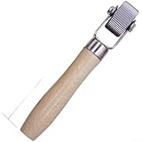 Reifenreparaturrad mit Holzgriff für präzises Anbringen von Reifenpflastern und sichere Verklebung mit verstärktem Anti-Rutsch-Design und Metallrahmen (20 mm)
