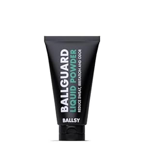Ballsy Anti-Chafing, Anti-Itch Groin Deodorant for Men – Quick Drying Liquid Powder, Baby Powder Replacement, Protects from Sweat, Odor and Irritation, 3.4 oz