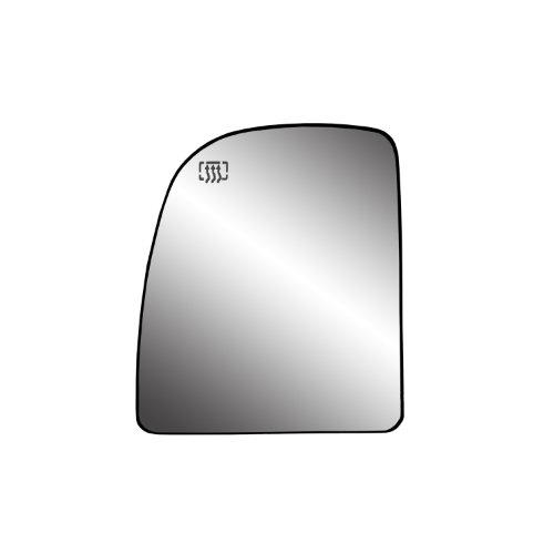 Driver Side Heated Mirror Glass w/backing plate, Ford Excursion, F250, 350, 450, 550 Super Duty Pick-Up, 8 3/8