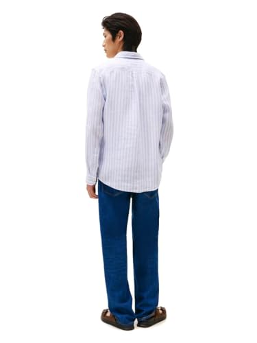 Image of Tommy Hilfiger Men's Long Sleeve Casual Linen Button Down Shirts in Regular Fit