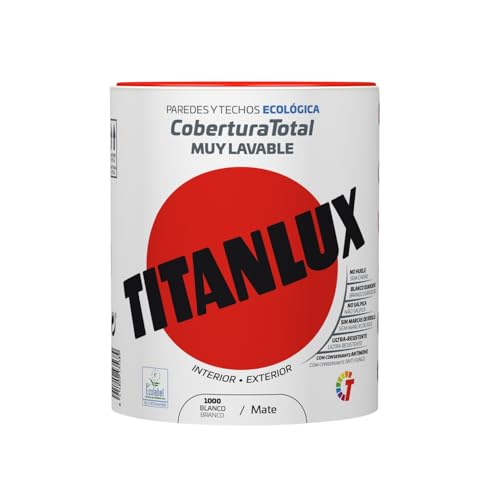 TITANLUX Cobertura Total pintura para paredes Blanco 750 ml