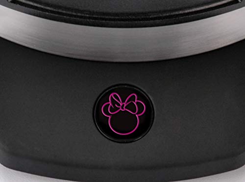 Disney Minnie Mouse Waffle Maker by Select Brands - Nonstick Waffle Iron for Fun Minnie-Shaped Waffles - Disney Kitchen Gift - 800 Watts