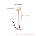 2 Pcs 14 Inch White Soft Wool Gong Mallet Felt Head Dia 80mm With Wooden Handle