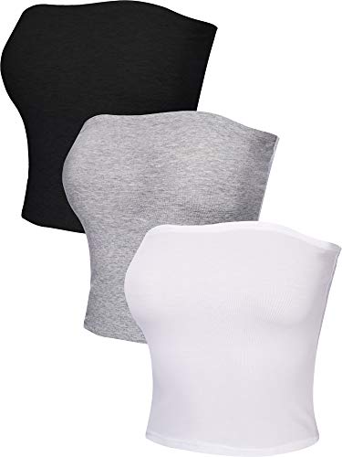 Women's Tube Top Bra Strapless Bandeau Bra Non-Padded Wire-Free Bandeau Bra Wireless Brarette