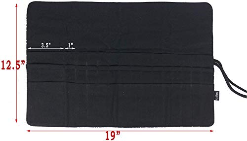 A Aifamy 30 Pockets Artist Paint Brush Holder, Canvas Roll Up Case Bag & Storage Organizer Pouch Case- Store Pencils, Pens Tools #TOP3