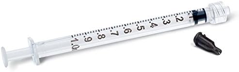 CML SupplyDispensing Syringe 1ml/1cc Luer Lock with Tip Cap 100pcs