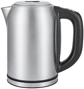 Amazon Basics Edelstahlwasserkocher mit Digitalanzeige, Strix-Controller, Warmhaltefunktion, Temperaturregelung, 1,7 l (EU-Stecker), Silber