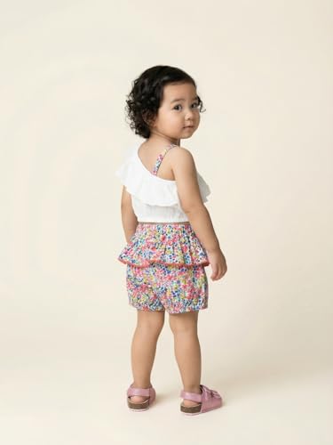 Image of Nautinati Baby Girls Cute Printed Top and Shorts Clothing Set | Age 0-3 Years