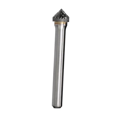 Image of Drill America SK-3 Carbide Burr /Rotary File 90 Degree Included Angle Double Cut for Die Grinder 3 /8 inch Dia. x 3 /16 inch Cut Length with 1 /4 inch Shank and 2-1 /16 inch Overall Length, DUL Series
