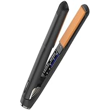 GLAMPALM Classic Vibrating 1" | مكواة مسطحة سيراميك مملوءة بـ Vita-C، مكواة فرد الشعر الكورية رقم 1 للنساء، جهد مزدوج، مكواة فرد الشعر منخفضة الحرارة، مكاوي تصفيف الشعر | GP225