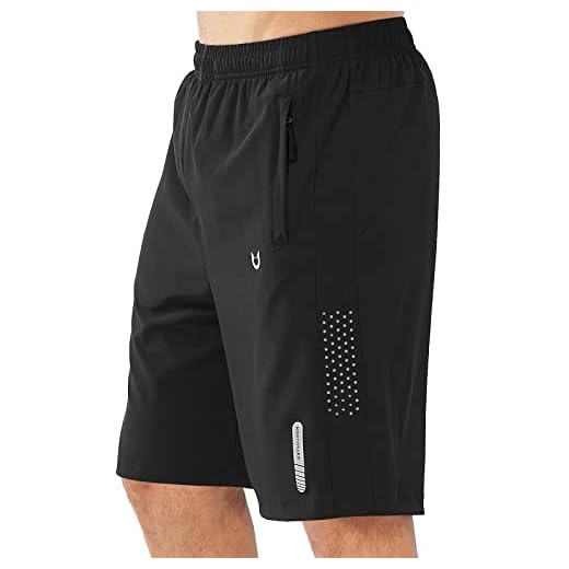 NORTHYARD Men's Athletic Hiking Shorts Quick Dry Workout Shorts 7"/ 9"/ 5" Lightweight Sports Gym Running Shorts Basketball Exercise Black-9inch L