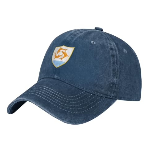 Anguilla Coat of Arms Baseball Cap Navy Blue