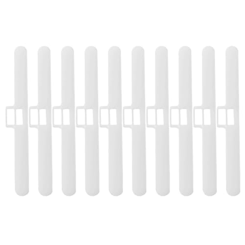 Operitacx Kit De 10 Pestañas De Reparación Para Persianas Verticales Con Doble Orificio Clips De Plástico Soportes Para Cortinas En Hogar Y Oficina 3.81X0.31X0.19 Pulgadas