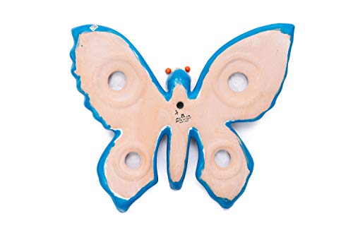 Enchanted Talavera Pottery Hand Painted Mexican Ceramic Garden Outdoor Butterfly Dragonfly Animals Butterflies Insects Reptiles Wall Décor Art (Large, Turquoise) #TOP5