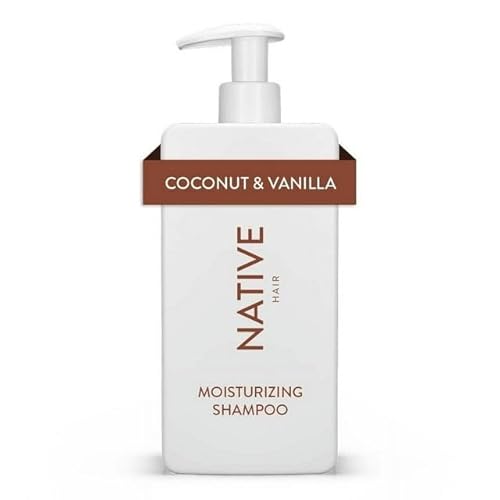 Native Coconut & Vanilla Moisturizing Vegan Shampoo, Clean, Sulfate, Paraben and Silicone Free - 16.5 fl oz