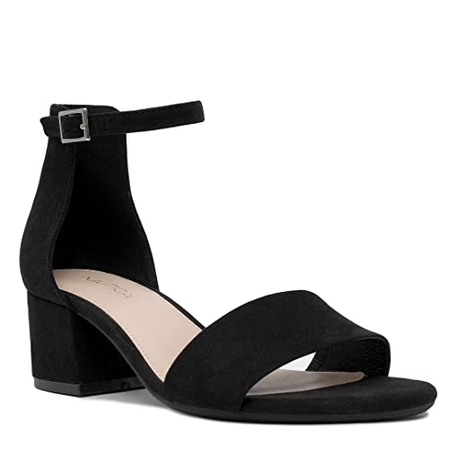Nautica Women's Ankle Strap Pump Sandal Ladies Low Two Piece Block Heel Dress Shoe -Yona