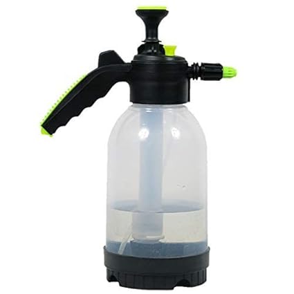 VISHSHUBH Multipurpose Pump Spray Bottle for Car Wash, Sanitizing, Continuous Sanitizer, Garden Sprayer, Hair/Watering Plants/Gardening 2 Litre_Black n Orange