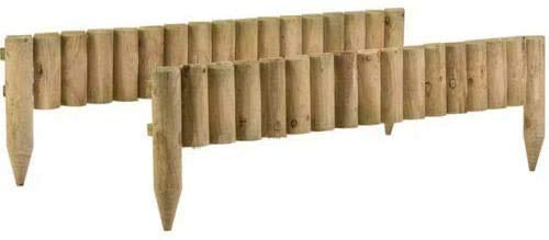 Log Roll Border Fixed Picket Fence Panel Edge Garden Patio Outdoor Lawn Edging 1 Meter long each panel (15)