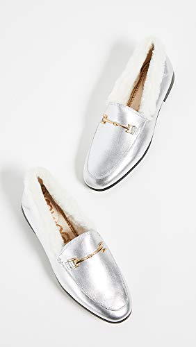 Image of Sam Edelman Women's Loraine Loafer, Soft Silver /Modern Ivory, 8 M US