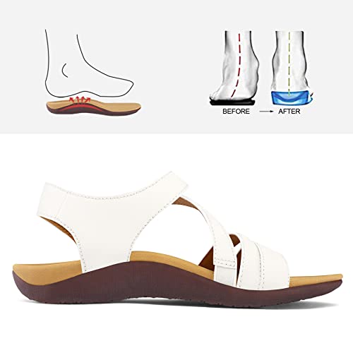 Seekavan Women's Arch Support Sandals Orthopedic Sandals For Women Comfortable Woven Walking Sandals #TOP3