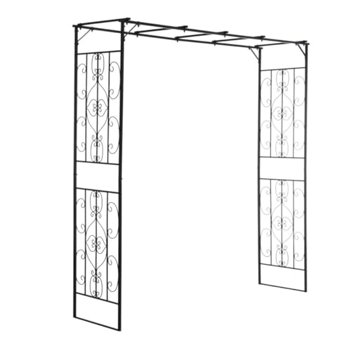 ガーデンアーチ ローズアーチ 園芸 ファニチャー スチール 鉄製 外 園芸用品 ガーデニング 花立て 庭園 おしゃれ (C)