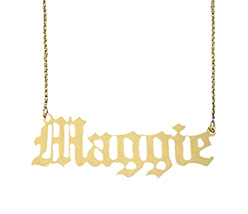 Old English Name Necklace 10k Gold 