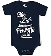 Bavaglino Baby Grembiule Divertente "Sono 100% Fantastico Proprio Come Mia Zia" - Regalo Zia - Bianco