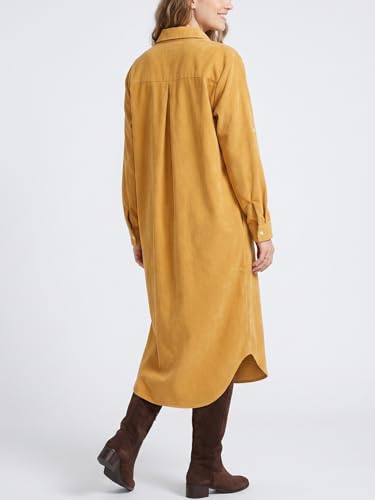 Image of Kuraki Women's Casual Print Button Front Maxi Shirt Dress