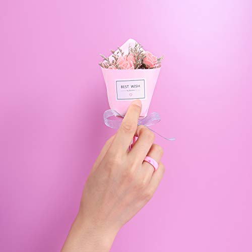 Forthee Pacote com 7 anéis de casamento de silicone respirável para mulheres, pulseira de borracha d