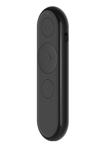 Lenovo Portable Rechargeable Presentation Remote, Wireless, Bluetooth, Digital Pointer, Lightweight, 30M Range, Black