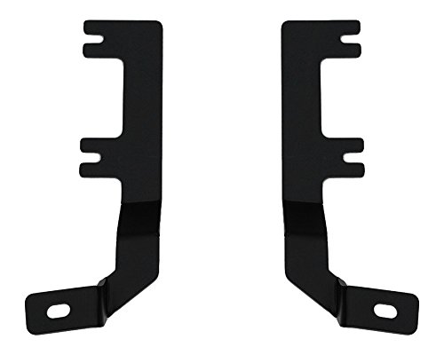ZROADZDitch Hood Hinge LED Mounting Bracket - Compatible w/ 2017-2021 Ford F-250 350 450 550 - to Mount (2) 3 Inch LED Pod Lights - Mild Steel Gloss Black - Bolt-On Easy Installation - PN #Z365471