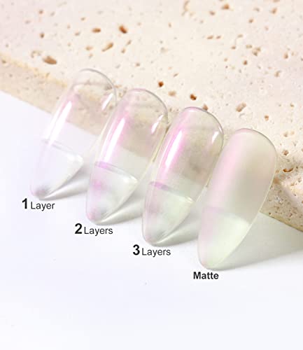 Major Dijit Gel Nail Polish - Jelly Glass Uv Led Gel Polish Natural Girly Colors Pearl Translucent Cruelty-Free Nail Lacquer, 15Ml/0.5Floz #TOP1