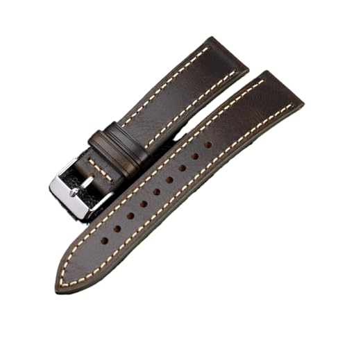 Bracelet montre cuir vachette souple brun ou noir pour le quotidien et les affaires