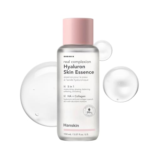 Hanskin Hyaluron Skin Essence Toner – Korean Hydrating Toner for Glass Skin | Hyaluronic Acid & Collagen | Lightweight Moisturizing Astringent for Dry, Sensitive & Dull Skin | K-Beauty (5.07 fl oz)