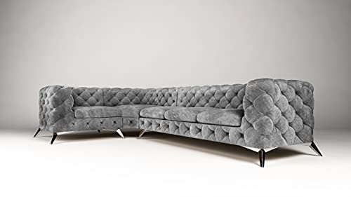 ROVERTI Ecksofa Royal, 5-Sitzer Eckcouch Links, Chesterfield-Ecksofa Sofa...