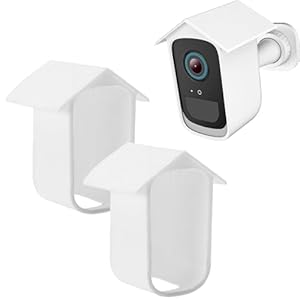 GEFIRE Wetterfeste Silikonhülle für EufyCam 2C / 2C Pro 2 Stück UfyCam Silikonhäute Überwachungskamera Schützen mit UV-Schutz und Wetterfester Silikonhülle, Waterproof, Soft, Durable, Weiß