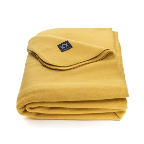 Image of Arcturus Military Wool Blanket - Warm, Thick, Washable - Great for Outdoors, Camping, Stadium Blanket, Picnics, Travel - Car & Bushcraft Survival Kits