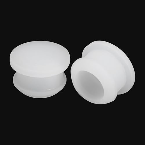 Image of MECCANIXITY Silicone Snap in Locking Hole Plugs Rubber Panel Seal Cover Flush Type Panel Round for Kitchen Rubber Bulkheads Waterproof Sealing Plugs 14mm /0.55 Inch Dia Transparent,Pack of 10