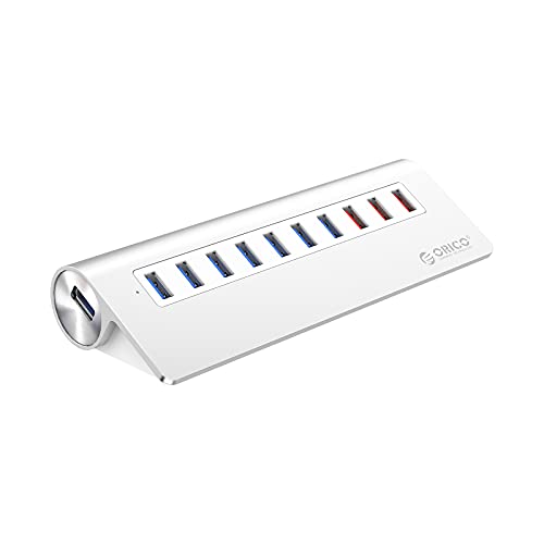 Flash Deals - 70% OFF ORICO Powered USB 3.0 Hub, Aluminum 10 Port USB 3.0 Hub, 7 USB 3.0 Ports and 3 Fast Charging Ports with 12V 4A Power Adapter and 3.3 Ft Cable for iMac, MacBook, MacBook Air, Mac Mini and More- Silver 🔥 Cashback up to 70% ORICO Powered USB 3.0 Hub, Aluminum 10 Port USB 3.0 Hub, 7 USB 3.0 Ports and 3 Fast Charging Ports with 12V 4A Power Adapter and 3.3 Ft Cable for iMac, MacBook, MacBook Air, Mac Mini and More- Silver