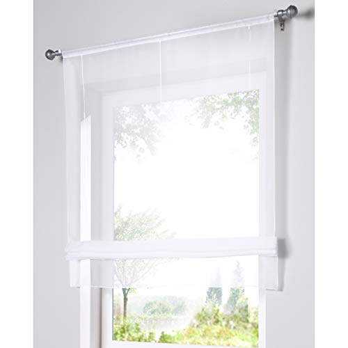 SIMPVALE Cortina de Ventana de Estilo Romano, Decoración de Interiores, para Cocina,...